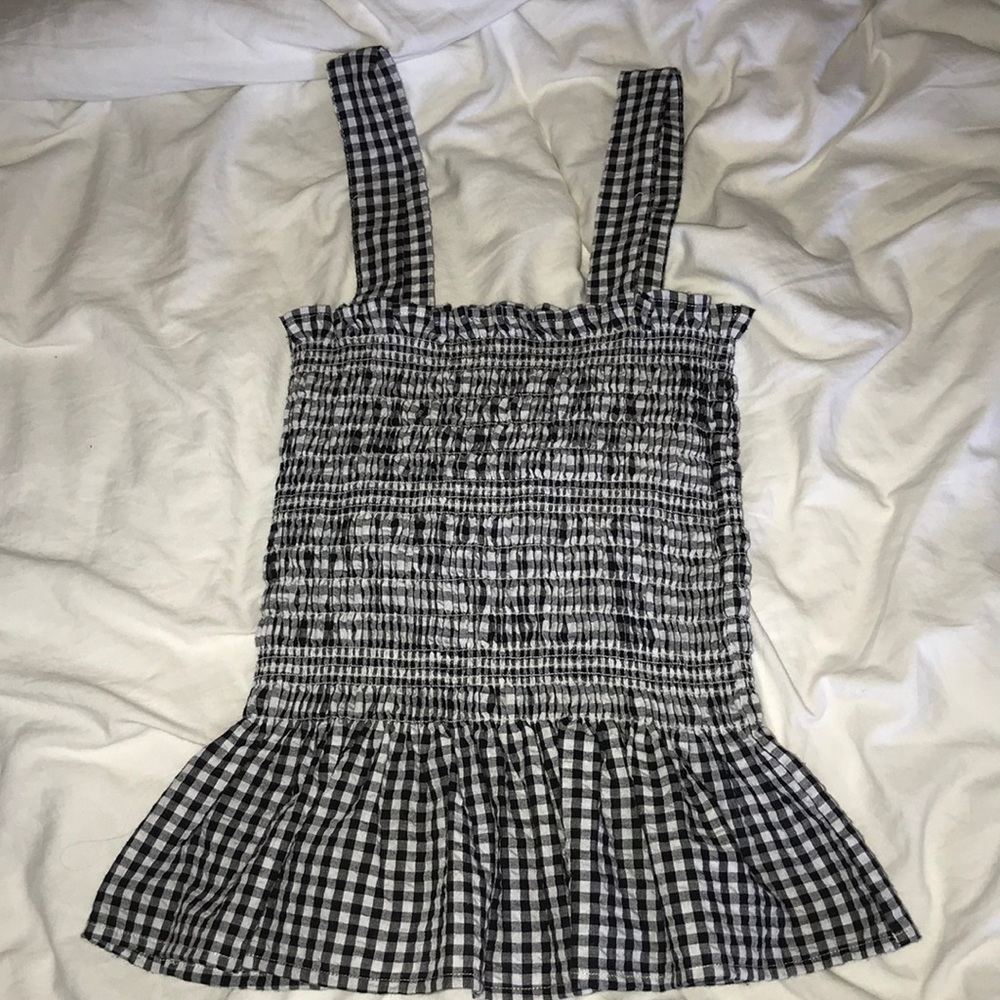 Peplum gingham urban outfitters top!